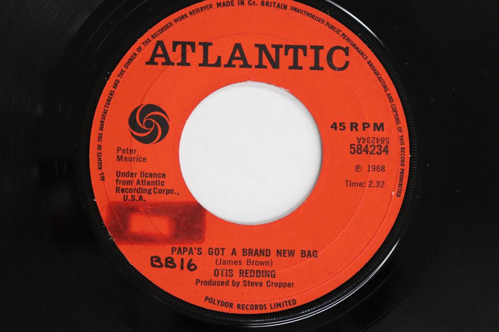 7-tommers plate OTIS REDDING - Papa's Got A Brand New Bag 584234 Atlantic 1968 UK Soul/Funk Brukt