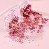 New fashion mixed color small heart sequins colorful love heart sequins small fresh magic color laser flash small red heart nail sequins