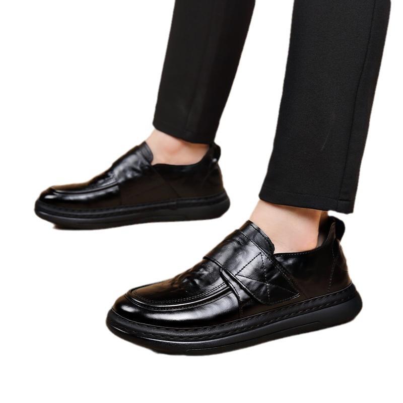 Herrskor Vår och höst Herr Fritidsskor Business Skor Läderskor Herr Läder Yta Mjuk sula Medelålders Low Top Vardagsskor