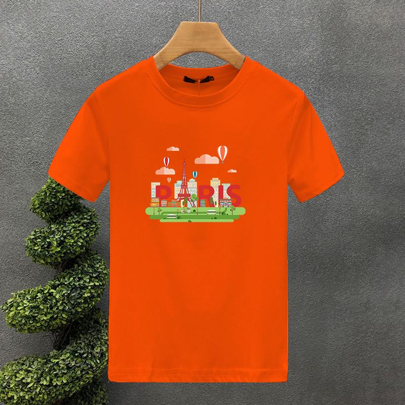 High Quality Luxury Brand 100% Cotton Design Paris Printing Tees Summer Harajuku Men/Women Short Sleeve T-shirt Asian Size S-5XL