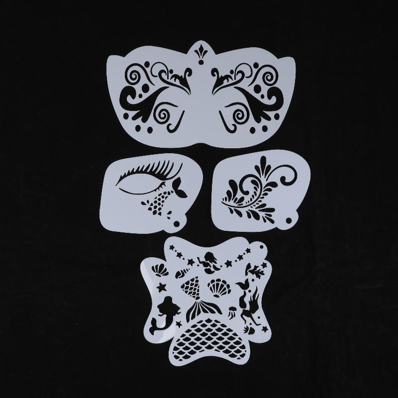 Face Paint Stencils Professional Body Art Paint Stencils Reusable For Adults Kids Easily Use Templates For Parties Makeup Tools