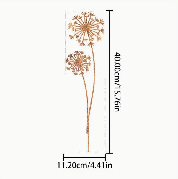 

Dandelion Metal Wall Sculpture - Rustic Home Decor 40cm
