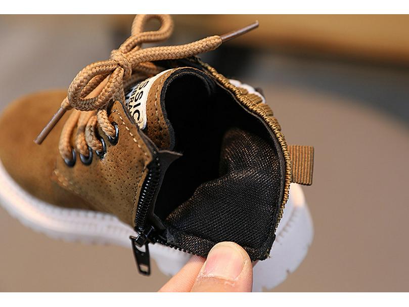 Children's Martin Boots - Autumn/Winter British Style Leather Ankle Boots for Boys and Girls (Sizes 3-6)