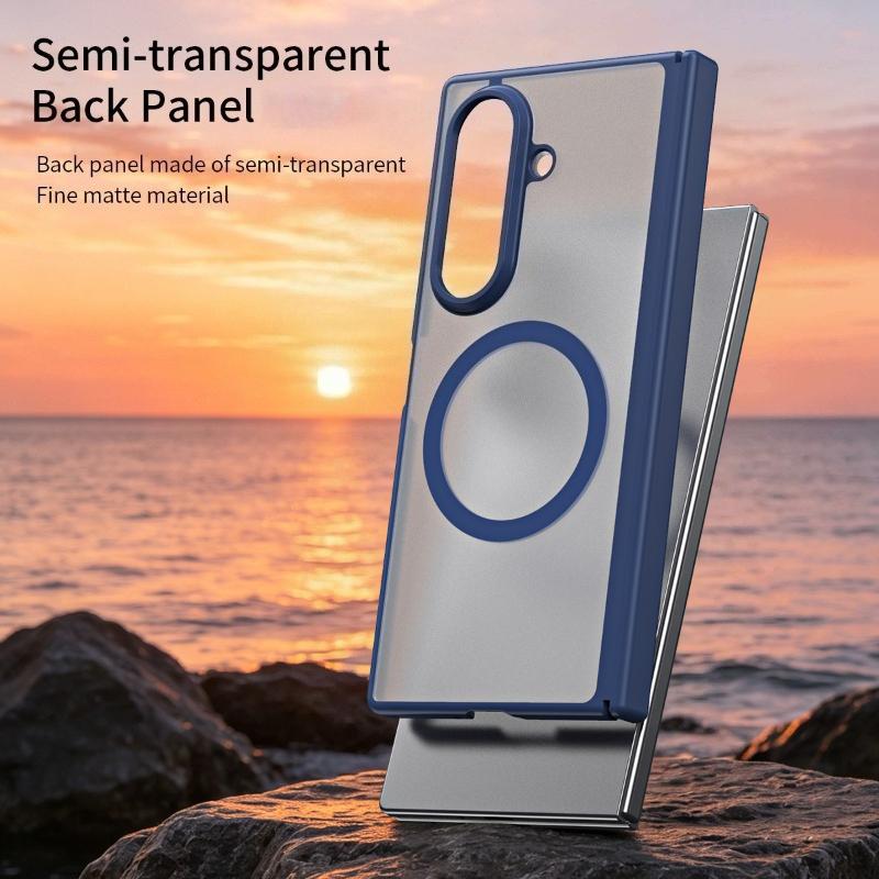 Hinge Protection for Magsafe Magnetic Matte Case for Samsung Galaxy Z Fold 8 Ultra 7 6 5 4 Cover with Screen Protector Hardshell