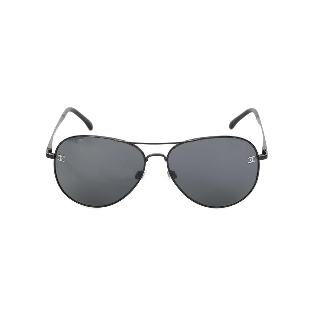 Chanel Gafas de sol de aviador con montura de metal unisex Gafas de sol CH4189TQ-C11287