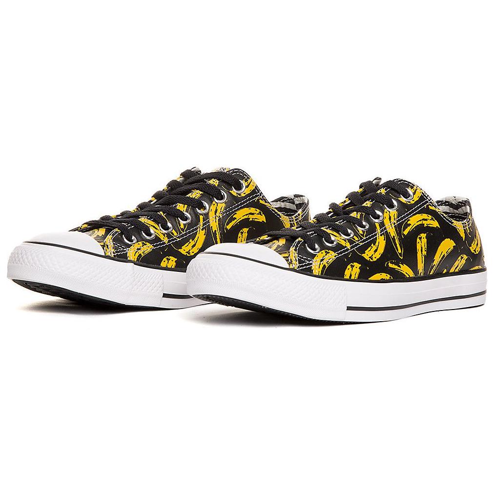 Andy Warhol X Converse Chuck Taylor All Star Ox Banana Unisex Sneakers Black White Yellow 149536C