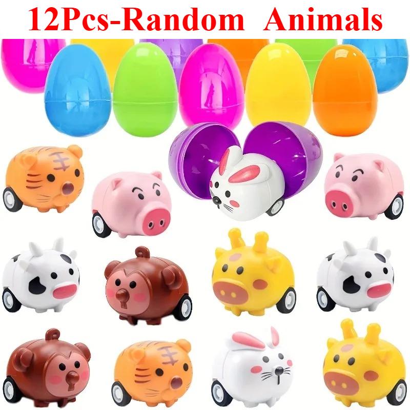 Hayvanlar Geri Çekmeli Arabalar Sürtünme Gücüyle Çalışan İt ve Git İleri Geri Giden Araçlar Araba Oyuncakları Yarış Arabası Oyun Seti Oyuncakları Yılbaşı Hediyesi