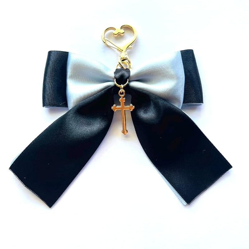 

(Onoderiya/Penguin Land) [Key chain | 1 piece] Cross ribbon bag charm key chain [ lolita Dream cute Gothic Lolita gothic magic cosplay Mass production