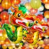 Cartoon Dragon Standing Balloon Decorative Cartoon Dragon Baby Balloon  Birthday Party
