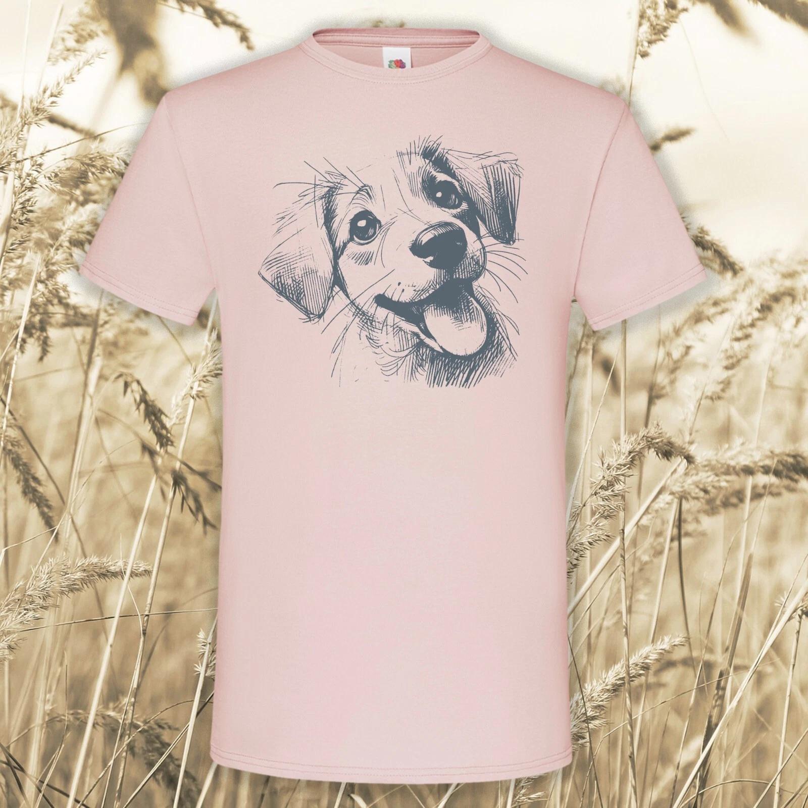 Cute Puppy Sketch T-Shirt Birthday Gift Dog Lover Gift Sizes S - 3XL 4XL