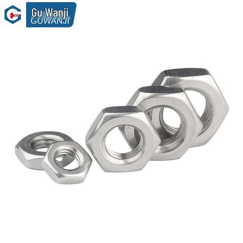 GUWANJI 304 Stainless Steel Thin Hex Lock Nuts