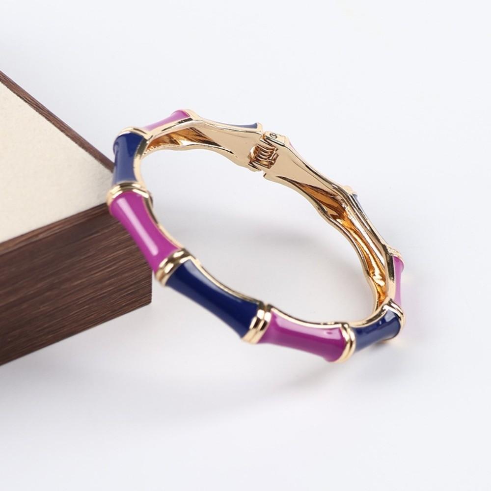 

Colorful Enamel Bangle Traditional Hand Bracelet Handicraft Bamboo Bangle Jewelry Gifts Style 5