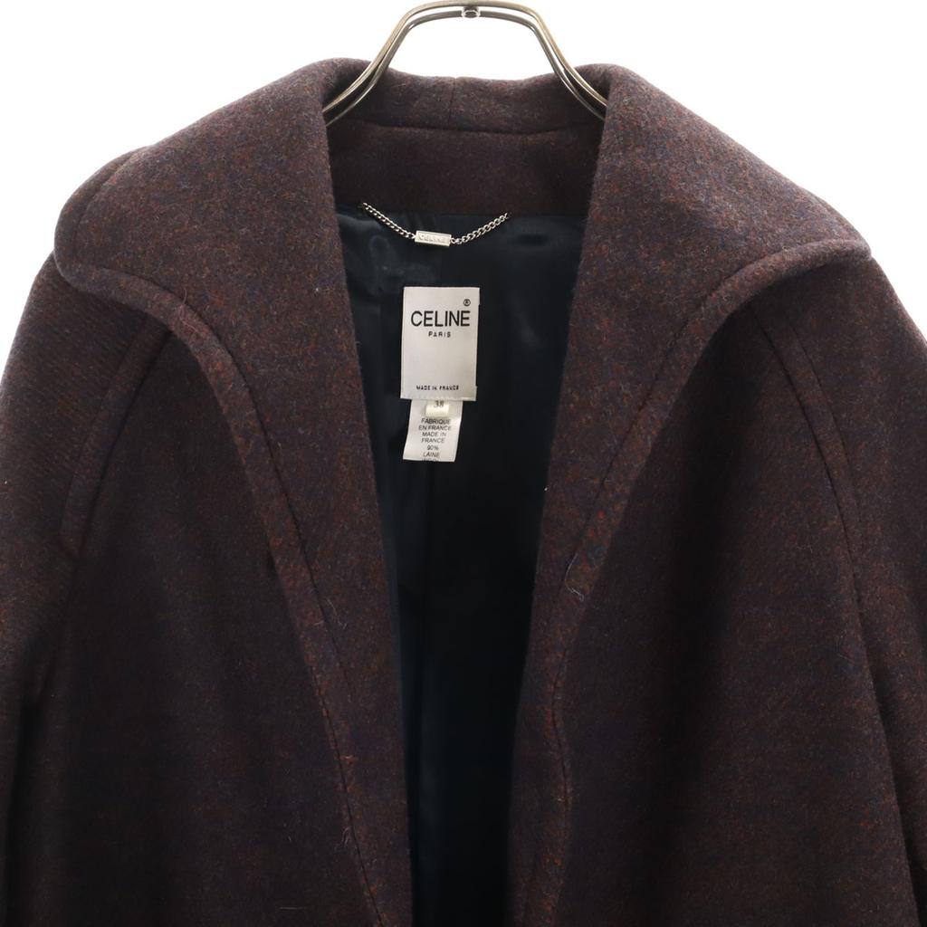 Beauty Products CELINE Made In France Wool Coat 38 Brown Women Used
