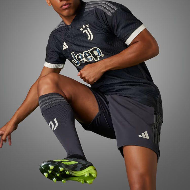 adidas Juventus Soccer Jerseys Men's Black Moderate Straight Fit IQ4854