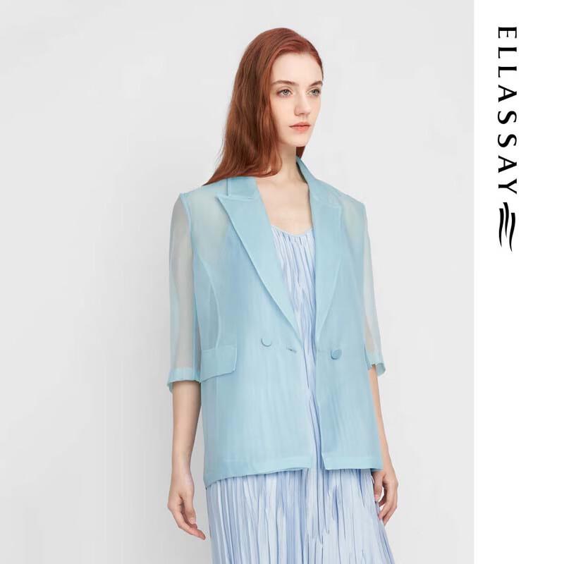 ELLASSAY Women's Sheer Elegant Blazer