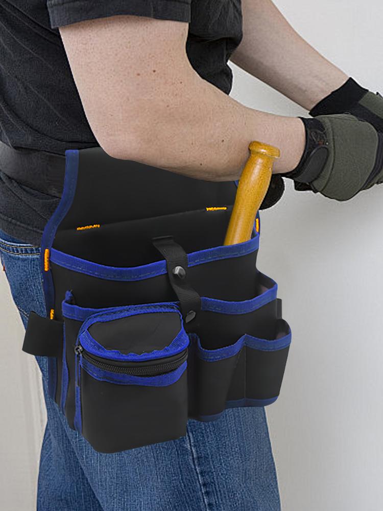 Electrician Tool Pouch Adjustable Buckle Belt Multi-Pocket Organizer Tool Storage Bag for Electricians Handymen Work