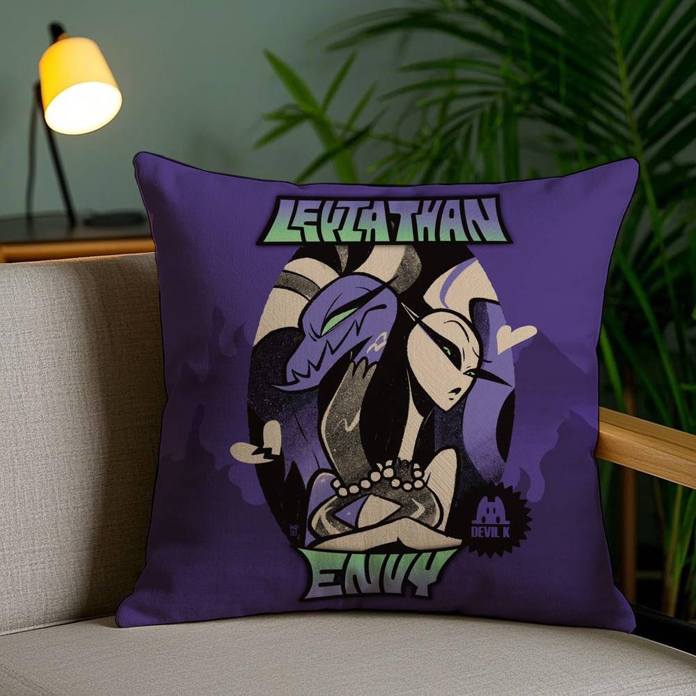 Anime H-HelluvaS B-Boss Pillow Case Sofa Short Plush Double-sided HD Printing Room Home Office Gift Cushion Cover