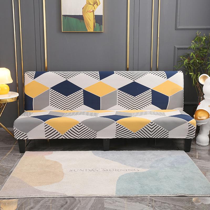 Stretch Futon Cover Armless Sofa Covers Sofa Bed Covers Couch Cover Sofa Slipcover Furniture Protector With Elastic Bottom 1Pc