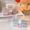 1Pcs Transparent Plastic Storage Box Large-Capacity Sundries Stationery Mask Miscellaneous Container Box Household
