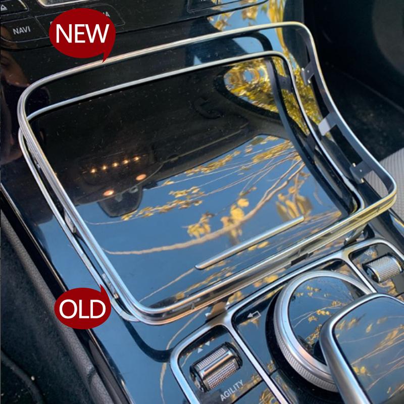A2056830900 Car Front Water Cup Holder Frame Chrome Plating Strip Trim For Mercedes BENZ C W205 GLC W253 2014- C200 C250 300