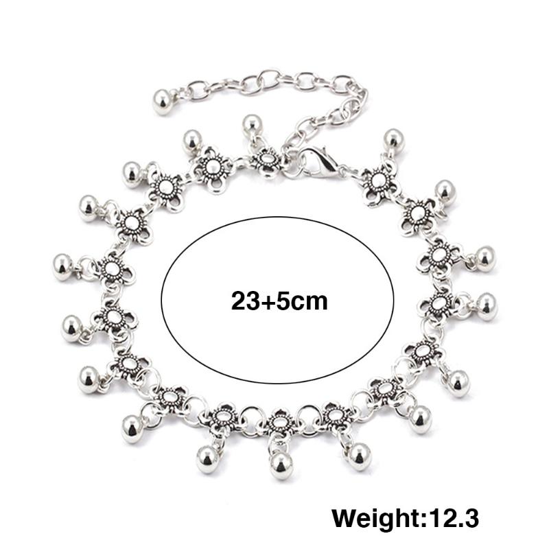 2026 New Retro Ethnic Style Beach Anklet Leisure Street Shooting Foot Chain Personality Bell Tassel Anklet Women Jewelry Gifts