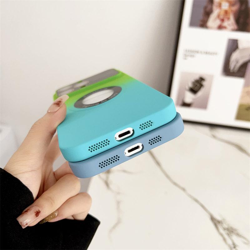 Luksus gradient stort vinduslinsefilmlekkasjemerke magnetisk sugetelefondeksel egnet for iPhone 14 13 12 11 Pro Max fallbeskyttelsesdeksel