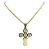 Euro-American Men's Gold-Plated Hip-Hop Cross Necklace Pendant, Non-fading Stainless Steel.