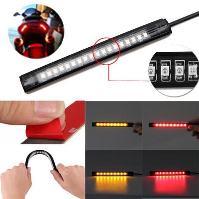 Universal Flexible 18 LED Motorcycle ATV Tail Brake Stop Turn Signal Strip Light