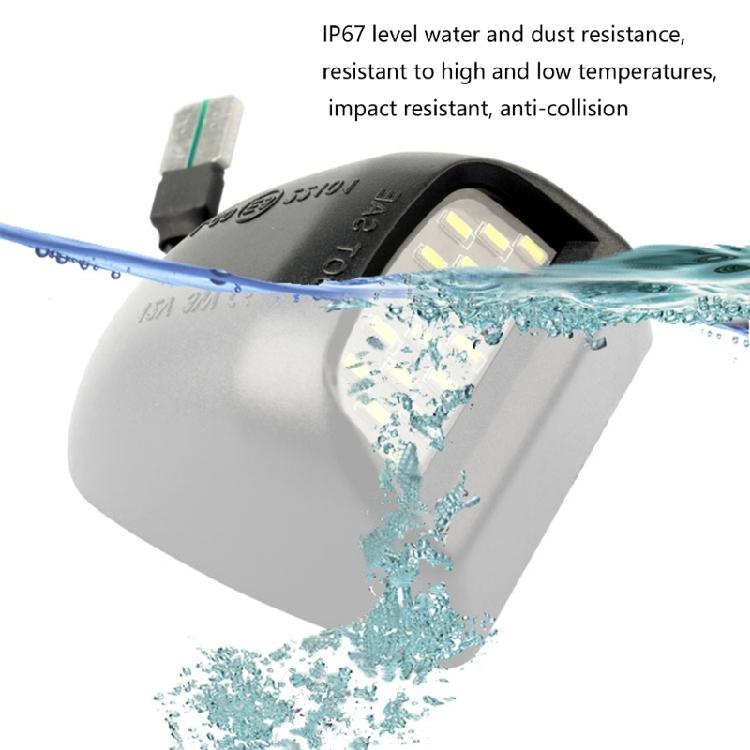 Car License Plate LED Light Polycarbonate Housing Brighter Beam Quick Installation Lights Assembly Replacement Part