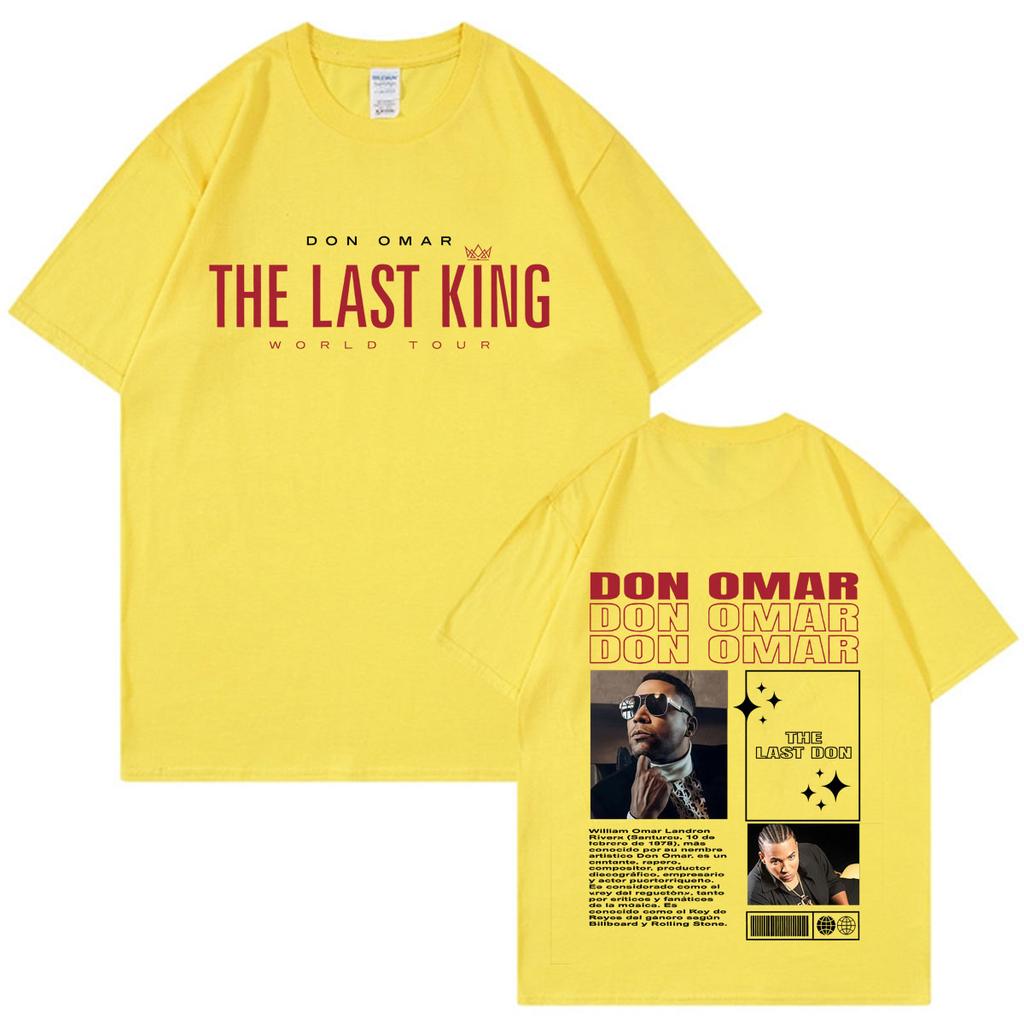 Rapper Don Omar The Last King Tour Graphics T-shirts Men Women Hot Sale Short-sleeved Tshirt O-Neck Cotton Loose Clothing Unisex