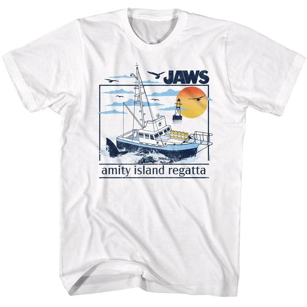 Jaws - Amity Island Regatta - American Classics - Solid White  Short Sleeve 120