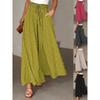 Spring and Summer Bohemian Wide-leg Pants Elastic Waist Polka Dot Printed Long Culottes