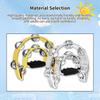 Handbell Double Row Handbell Half Circle Tambourine Half Moon Tambourine Metal Jingles Percussion Instrument for Adults