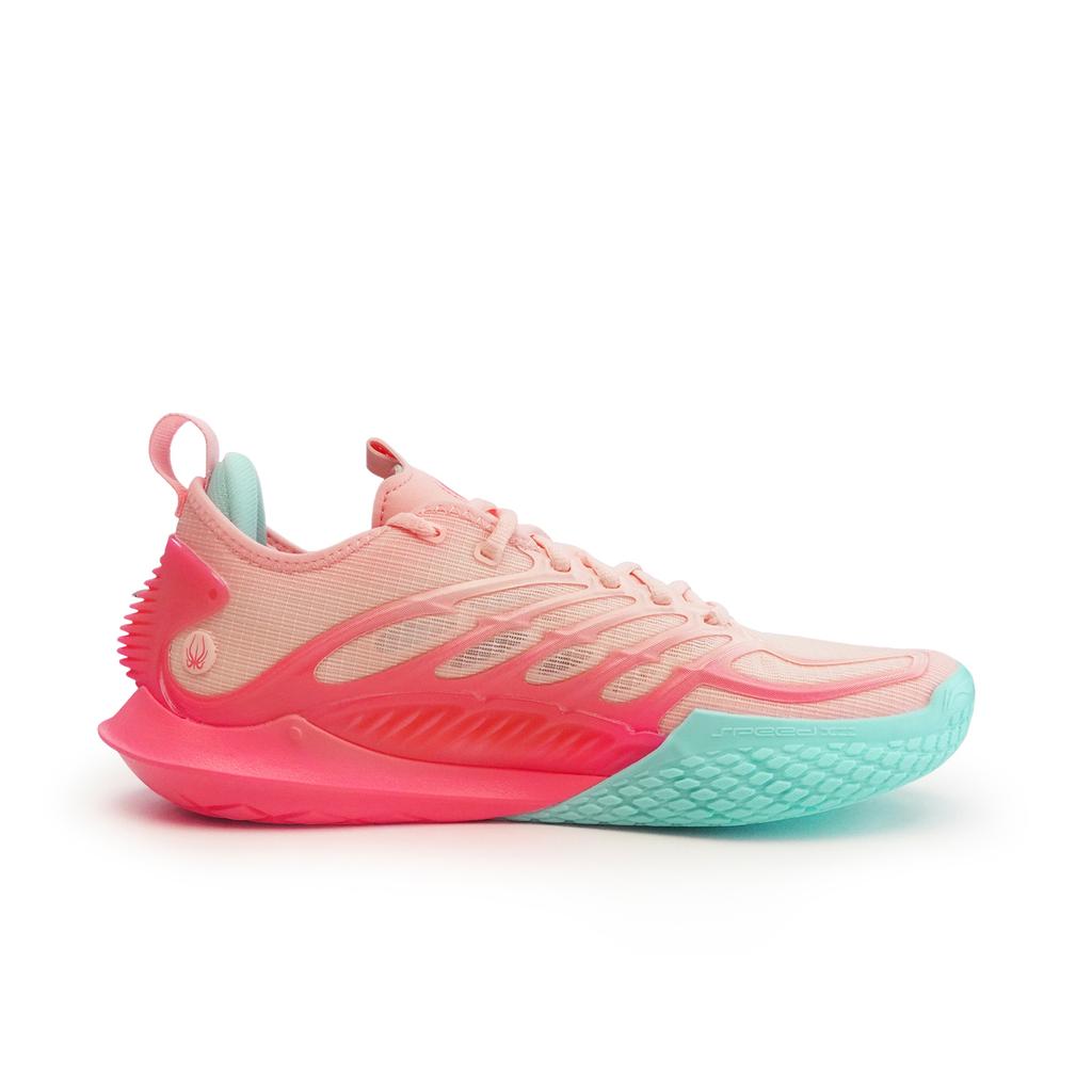 Li Ning Speed 12 Odolné proti oděru Tlumení Nízké Basketbalové boty Pánské Růžové ABAW035-3