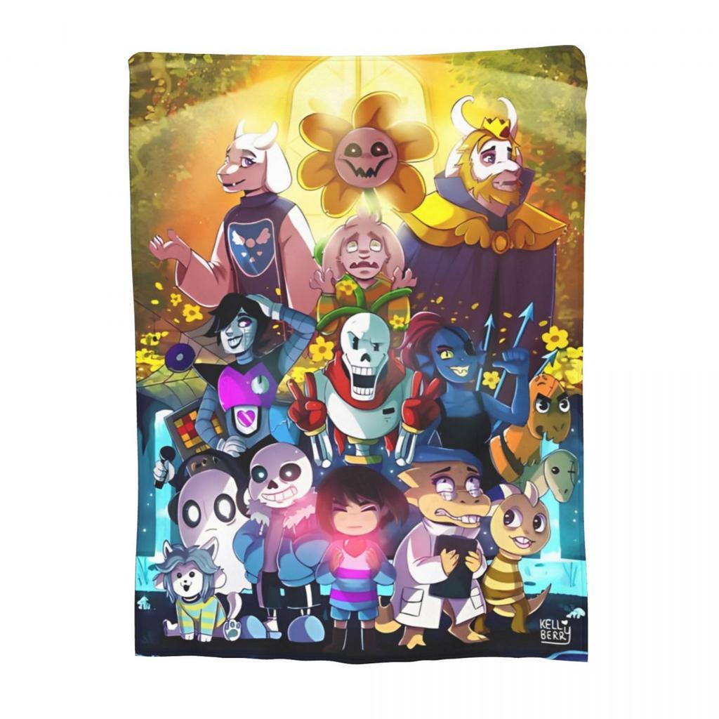 Undertale Skull Sans Video Game Blanket Ultra Soft Funny Design Throw Blankets for Couch Multi-size Quilt