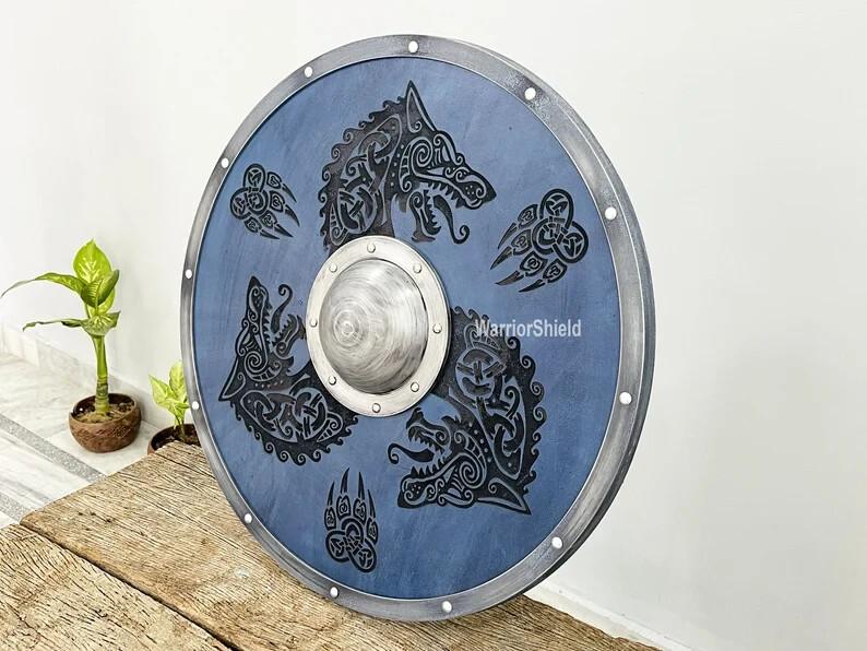 Medieval Shield Handmade Shield Wolf Shield Wall Decor