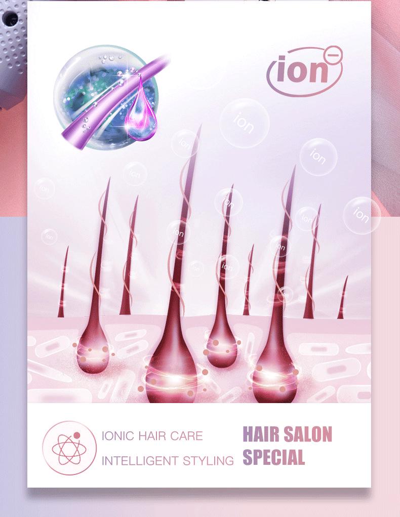 High-Speed Hair Dryer with Blue Light for Salon-Quality Hair Care