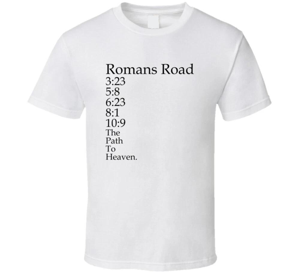 Romans Road The Path To Heaven Evangelism Christian Bible Gift T Shirt XL