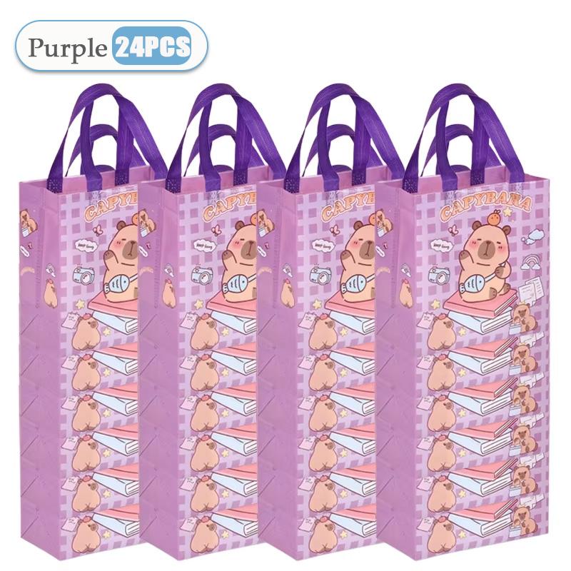 1-48PCS Cute Capybara Candy Gift Bag New Cute and Cute Kapibala Cartoon Gift Packaging Non Woven Waterproof Gift Tote Bag