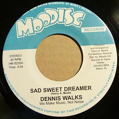 7inch Record DENNIS WALKS & MUDIES ALL STARS - Sad Sweet Dreamer HM8235 Moodisc Records US Reggae, Ska & Dub Used