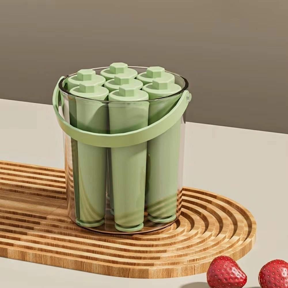 Reusable Long Ice Tray 7 Cavity Ice Cream Mold New Frozen Treat Mold Drinks зелёный