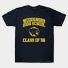 Men Black Print T-shirt Woodsboro High School Class Of 96 No-Cut Transfer Paper Print Cotton Tshirt