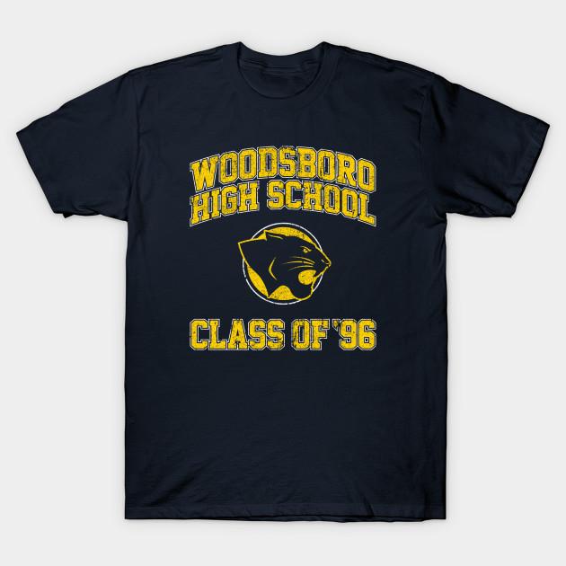 

Men Black Print T-shirt Woodsboro High School Class Of 96 No-Cut Transfer Paper Print Cotton Tshirt - Men s Summer Cotton Gra... 5XL