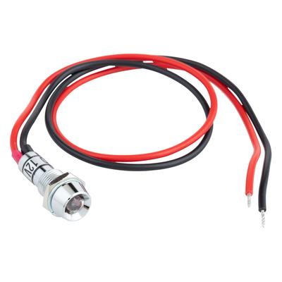 Kijima 217-6137 Motorcycle Parts Indicator Lamp 0.3 Inch (9 Mm), Clear/Red
