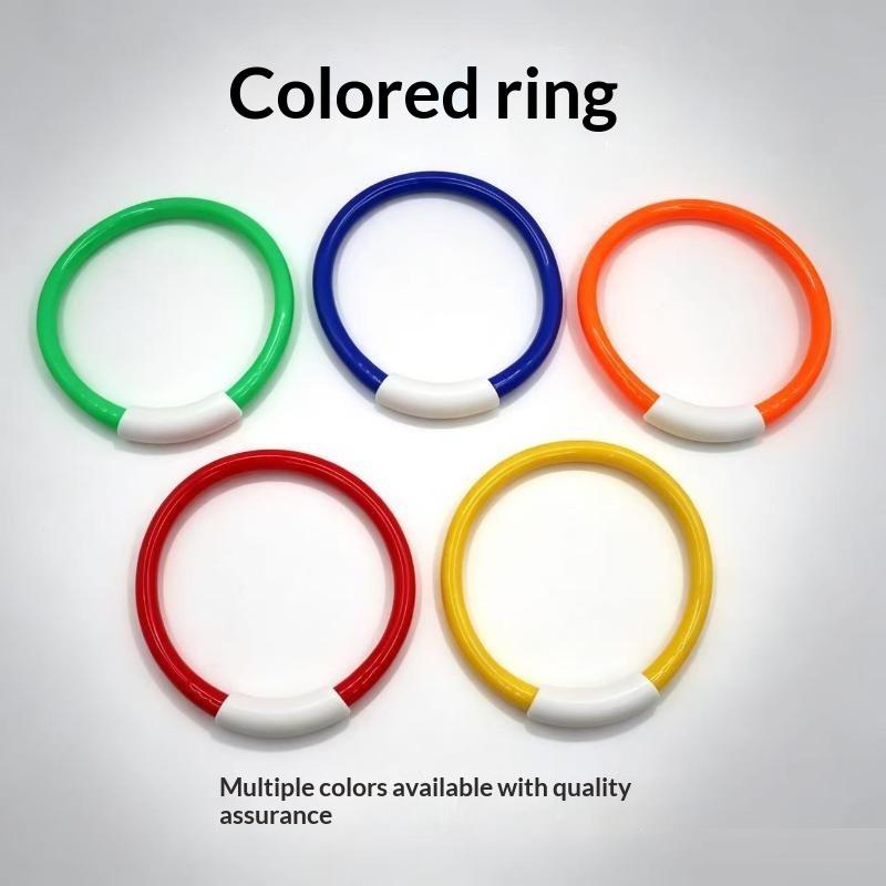 Portable Diving Rings Colorful Sinking Underwater Swim Training Toys for Kids Pool Games Summer Travel Beach Water Play Accessories
