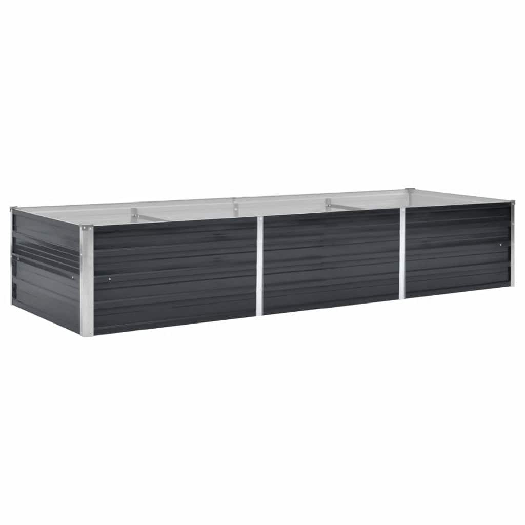 Garden Raised Bed Anthracite 240 X 80 X 45 Cm Galvanized Steel
