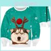Womens Mens Ugly Christmas Sweater Funny Dog Xmas Sweatshirt Pullover Tops