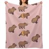 Capybara Bunch Throw Blanket Hairys Plaid On the Sofa For Sofa Thin Christmas Gifts Blankets