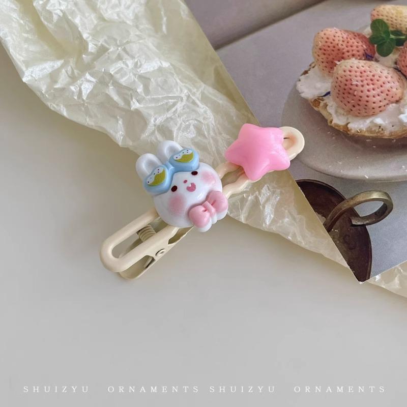 

Розовая заколка для волос «Дофамин»: Бесшовная круглая заколка Y2K - Милая маленькая боковая заколка для челки для женщин