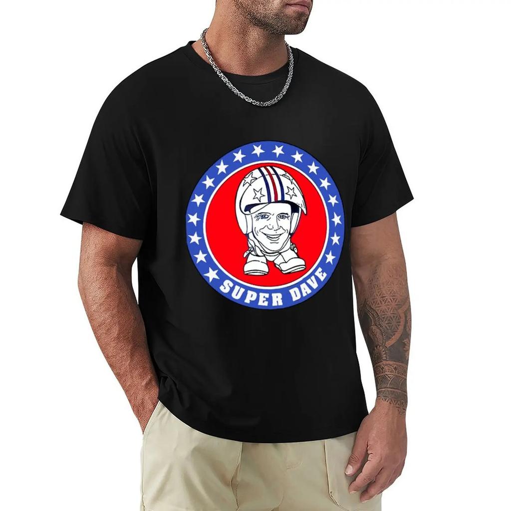 Super Dave Osborne T-ShirtSuper Dave Logo T-Shirt schwarzes schweres Material für einen Jungen